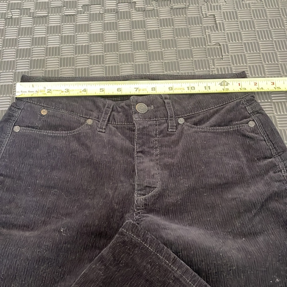 Black corduroy straight curvy size 0p Talbots flawless five pocket petite pants - Picture 2 of 11